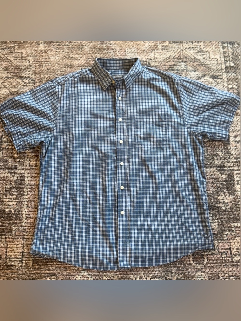 Denver Hayes Blue Plaid Button-Down Shirt